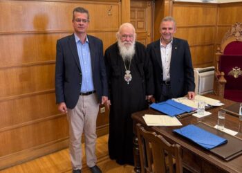 Συνάντηση Σταθόπουλου με τον Αρχιεπίσκοπο Ιερώνυμο