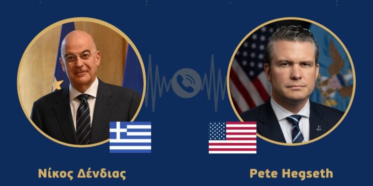 Επικοινωνία Ν. Δένδια με Π. Χέγκσεθ