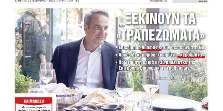 Τα μπλόκα των Χριστουγέννων… η επιβεβαίωση του πρωτοσέλιδου της TODAY PRESS (22/11)